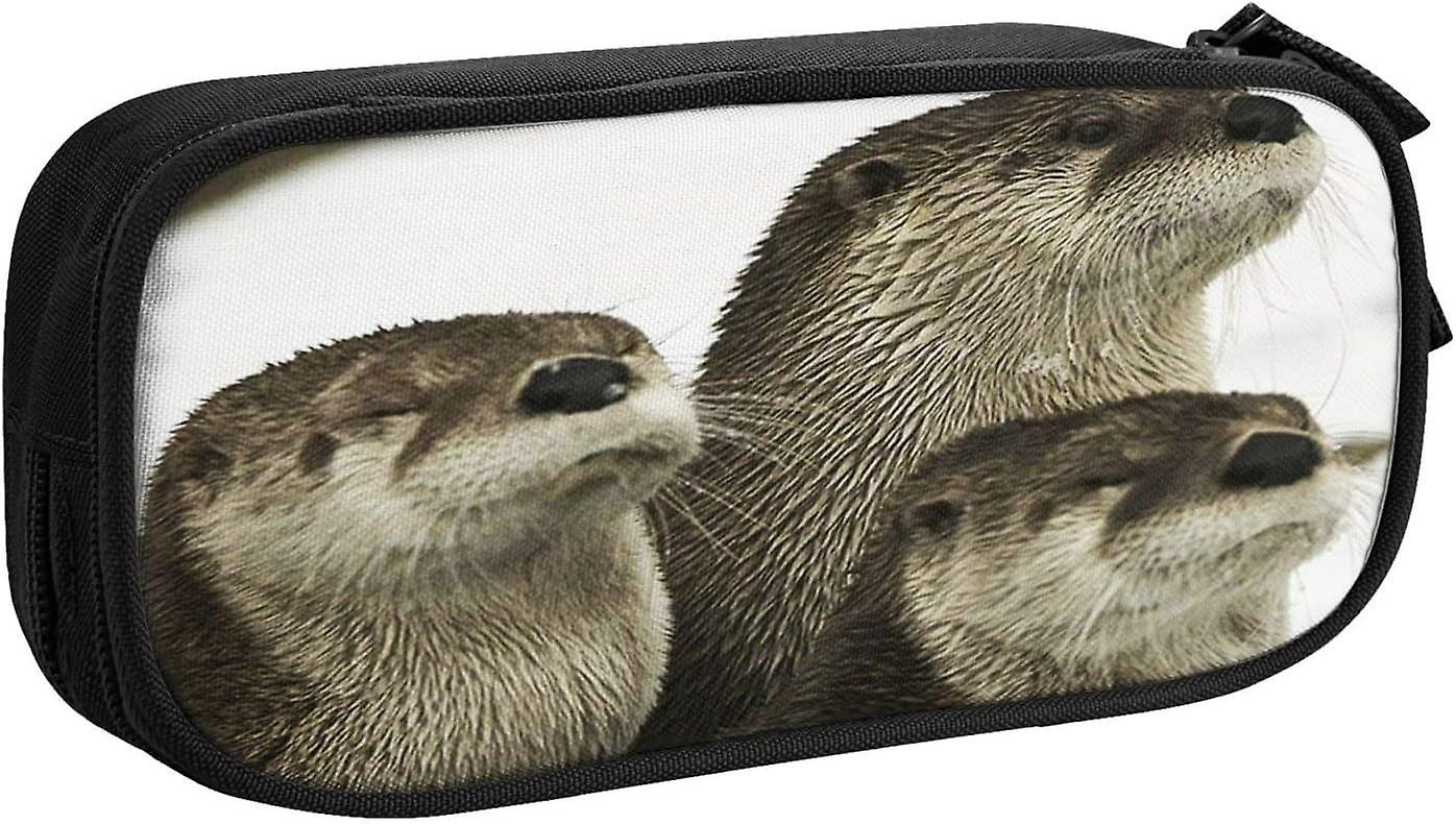 Kerota Pencil Case Beautiful Otters Large Capacity Pencil Bag Pen Case Pouch Desk Organizer Pencil Cases For Boys Girls School Students Office Supp..