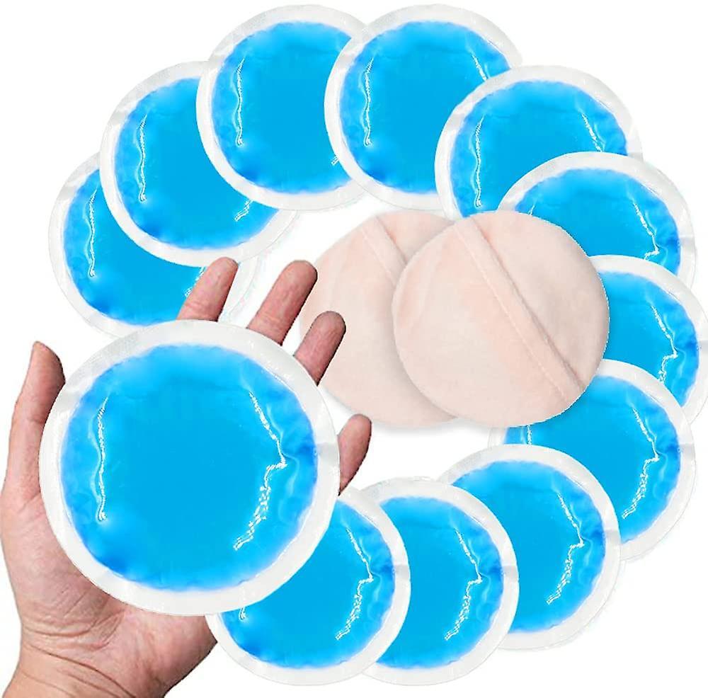 Wonderful Round Reusable Gel Ice Pack 10packs With Cloth Backing, Wisdom Teeth, Breastfeeding, Reduce Sinus Pain, Swelling Or Soreness, Cold Compre...