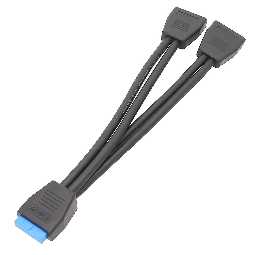 unbrand USB 3.0 19 Pin/20Pin Internal Extension Header 1 to 2 Adapter Splitter Cable