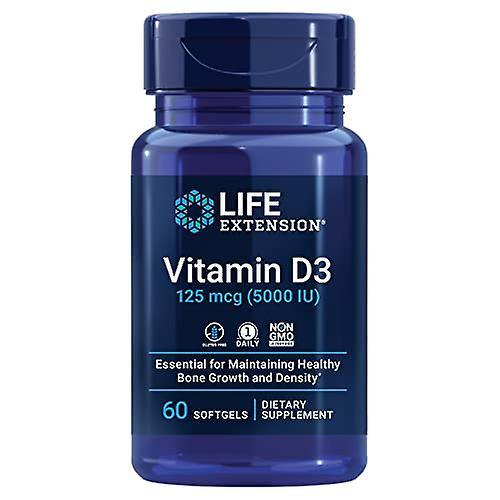 Life extension vitamin d3 125mcg (5000 iu) – supports bone & immune health, anti-aging & longevity supplements 60 softgels