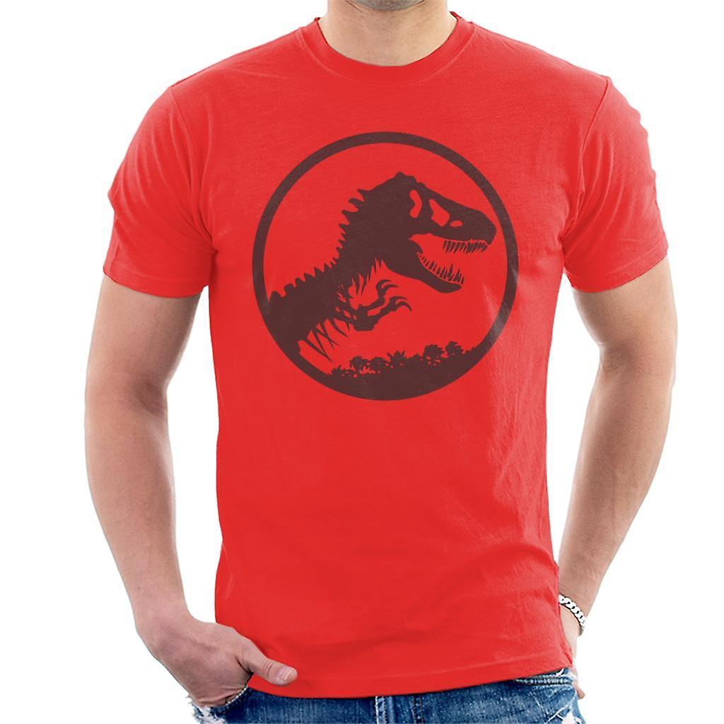 Jurassic Park T Rex Skeleton Icon Men's T-Shirt Red Small