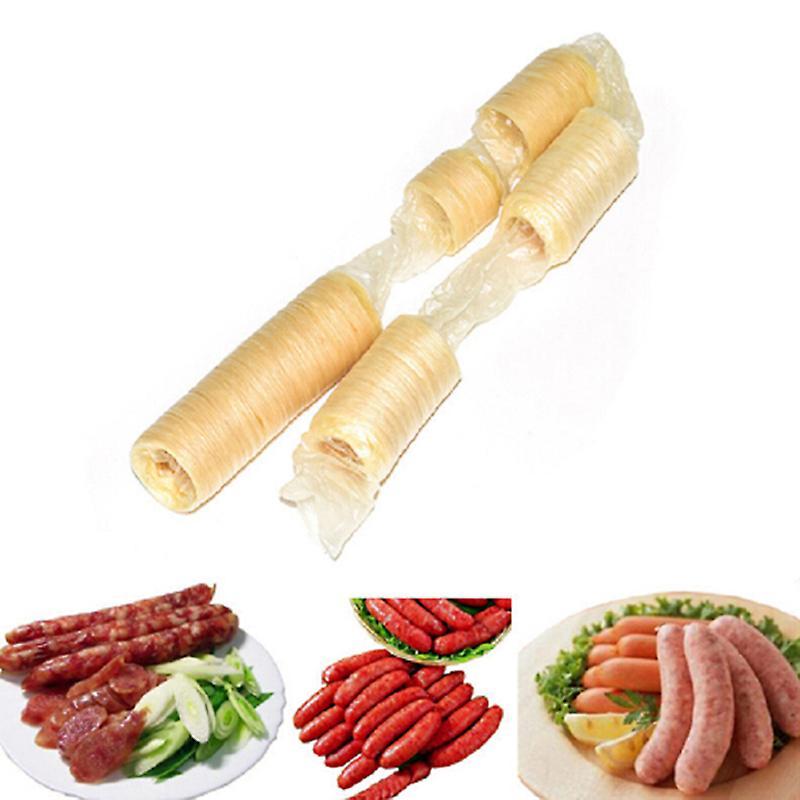 He Fei Mao Qiang Dian Zi Shang Wu You Xian Gong Si 14m Collagen Sausage Casing Skins 22mm Long Small Breakfast Sausages Tools HFMQV One Size