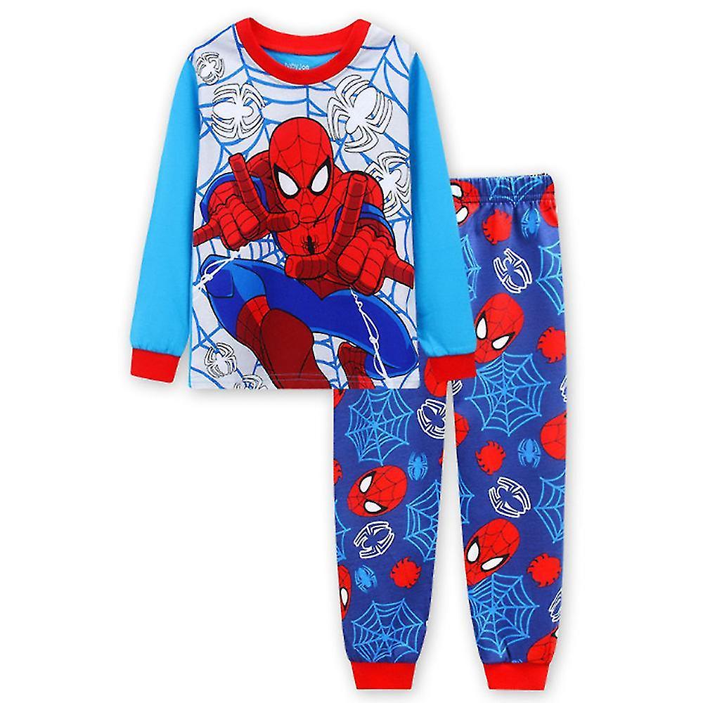 Jnnjv Spider-man Kids Boys Pajamas Set Long Sleeve T-shirt Pants Outfits Spiderman Sleepwear 3-4 Years