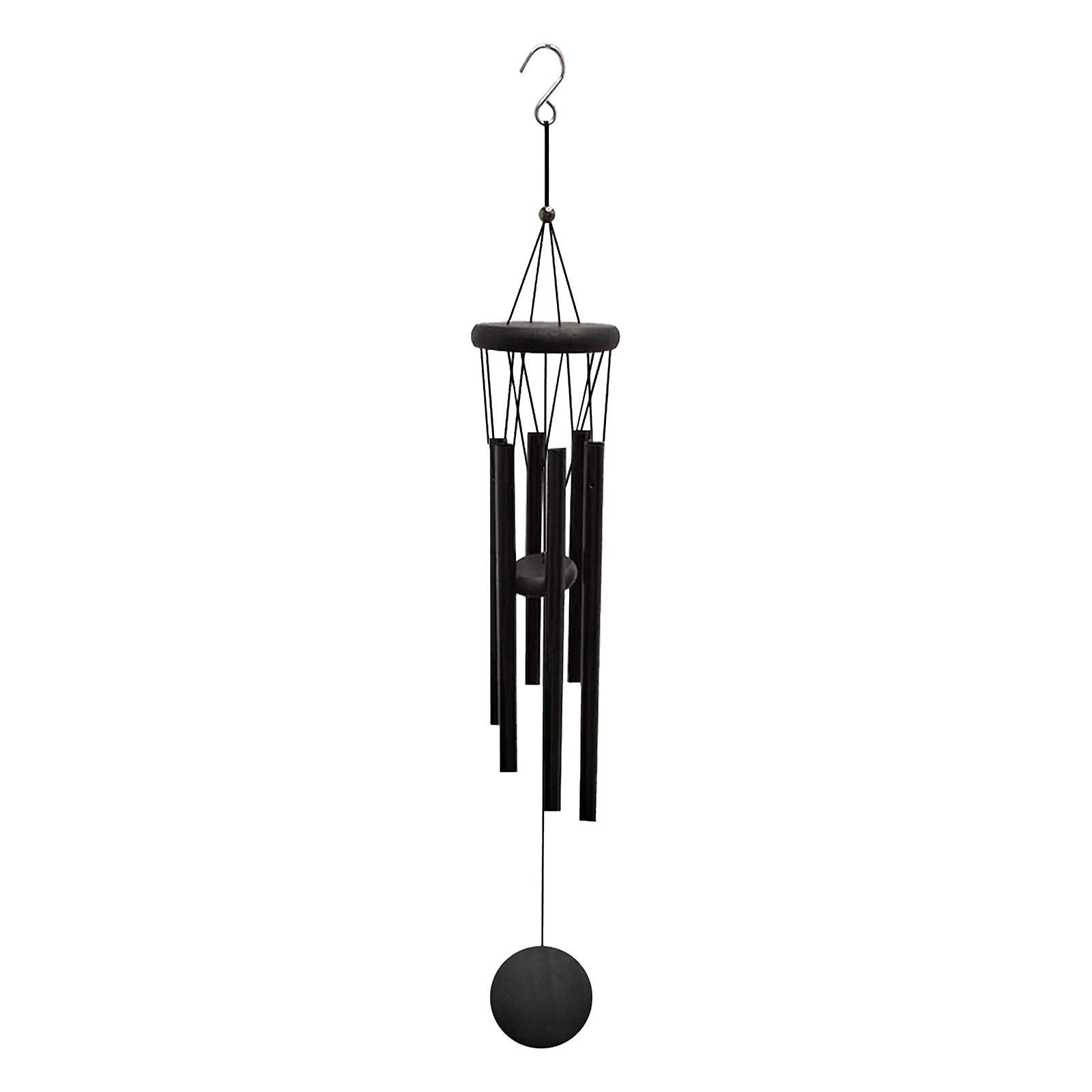 unbrand Wind Chimes Outdoor Deep Tone, Wind Chime Outdoor Sympathy Wind-Chime With 6 , Elegant Chime For Garden Patio Black Windchimes