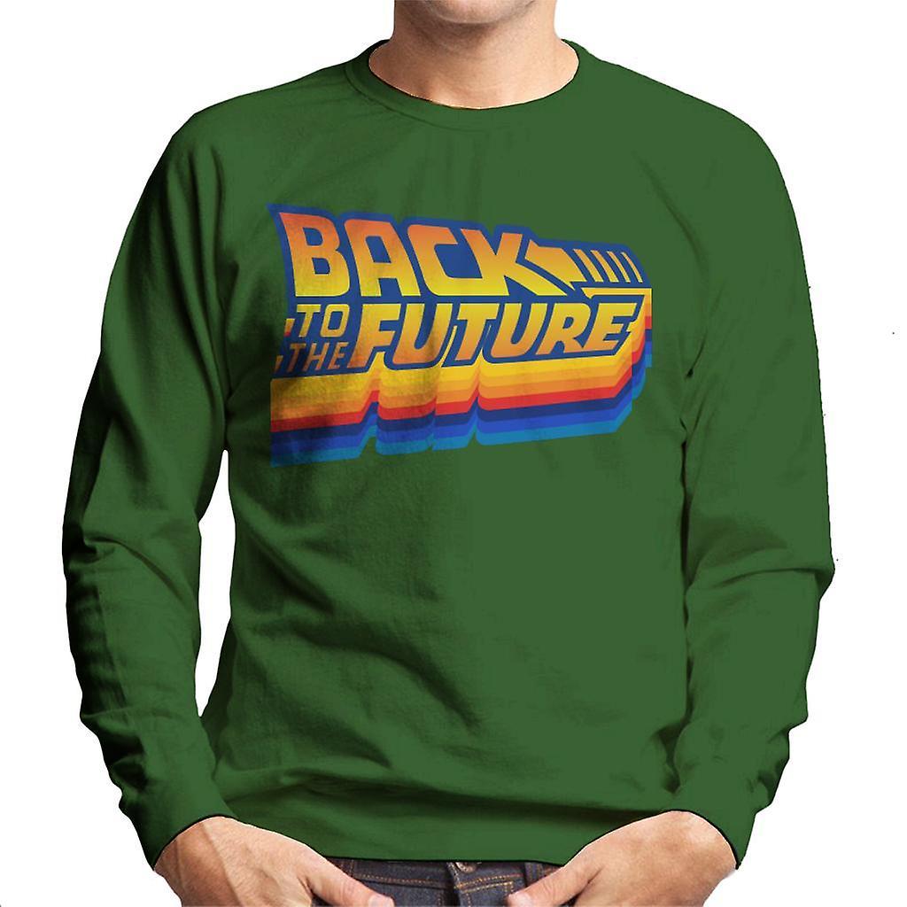 Back to the Future Gradient Logo Men's Sweatshirt Bottle Green Small