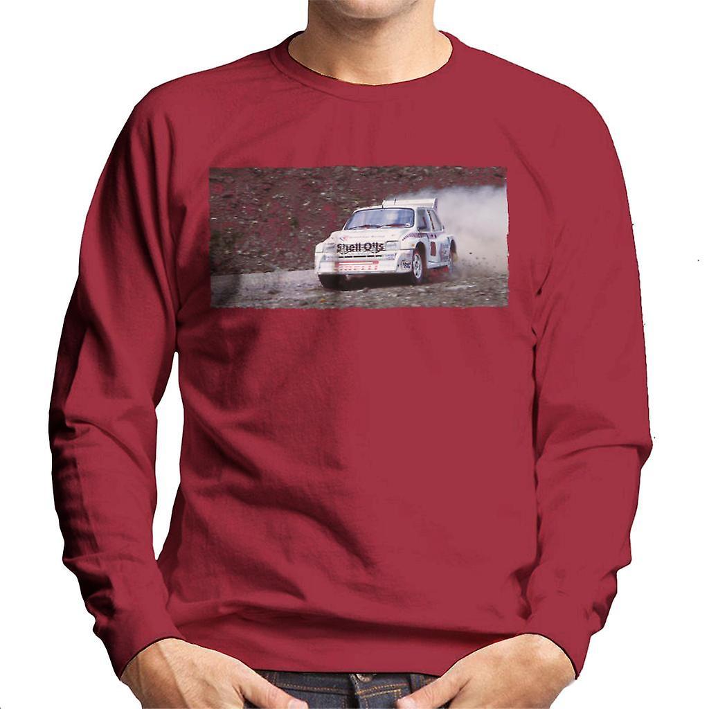 MG Metro 6R4 Drifting British Motor Heritage Men's Sweatshirt Cherry Red Small