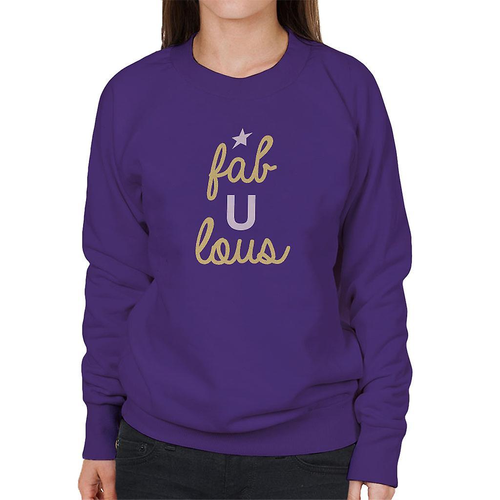 Strictly Come Dancing Fab U Lous Glitter Print Women's Sweatshirt Purple X-Large