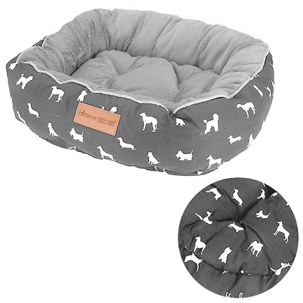 Slowmoose Round Bed For Pet Dogs, Cat House Sofa And Puppies gray elliptical 3 S  45x35x15 cm