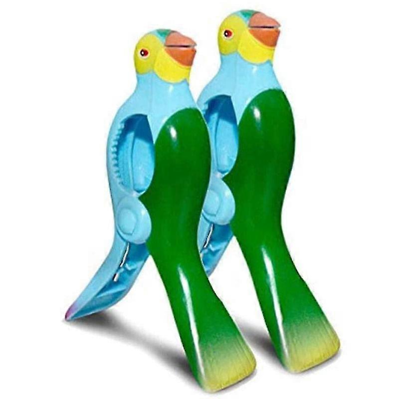 Ersam Clothes Pegs For Laundry - Parrot Towel Clips (pack Of 2)