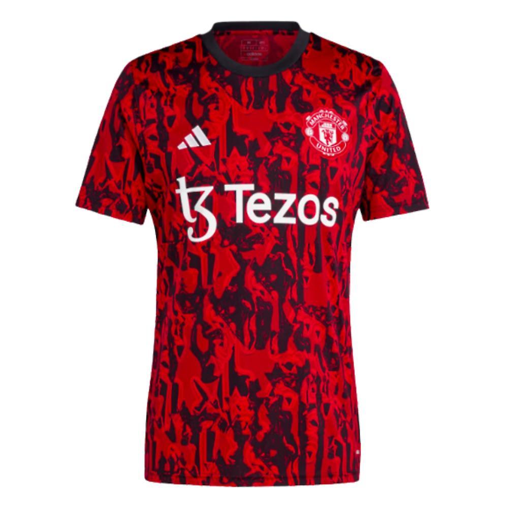 Adidas 2023-2024 Man Utd Pre-Match Shirt (Red) Large 42-44 inch Chest