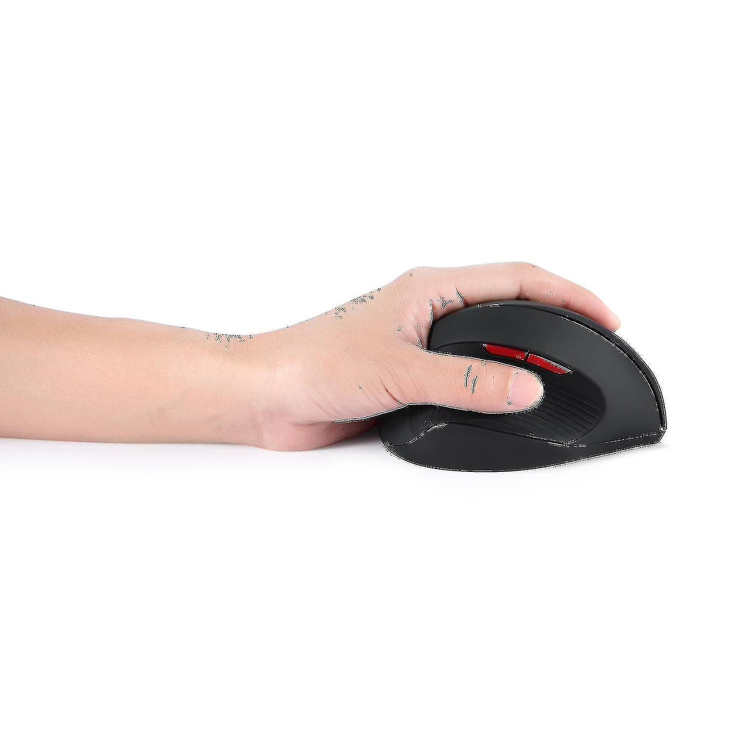 Cryin Perimice-718 Left Handed Wireless Mouse - Ergonomic Vertical Design - Large