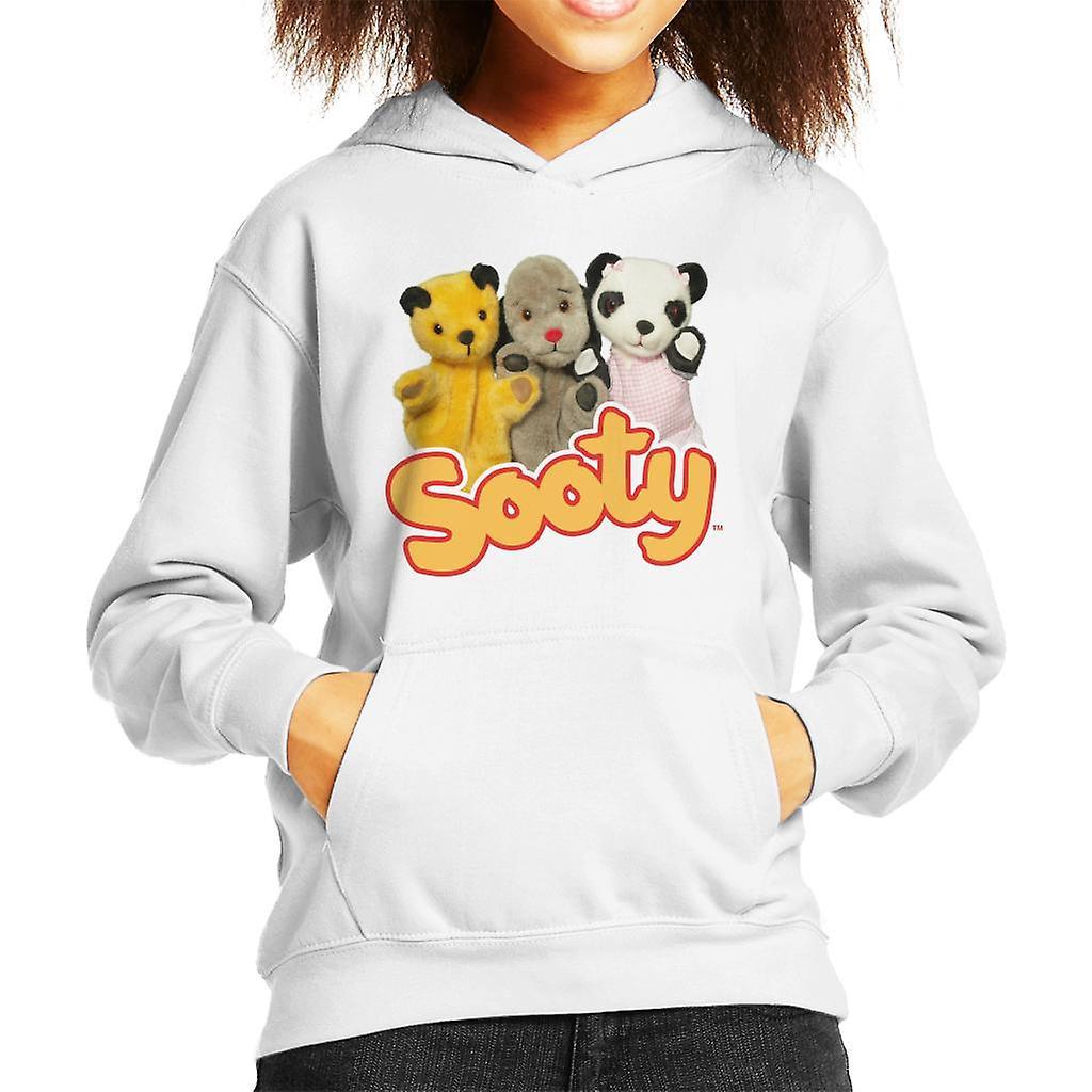 Sooty Sweep & Soo Kid's Hooded Sweatshirt White Large (9-11 yrs)