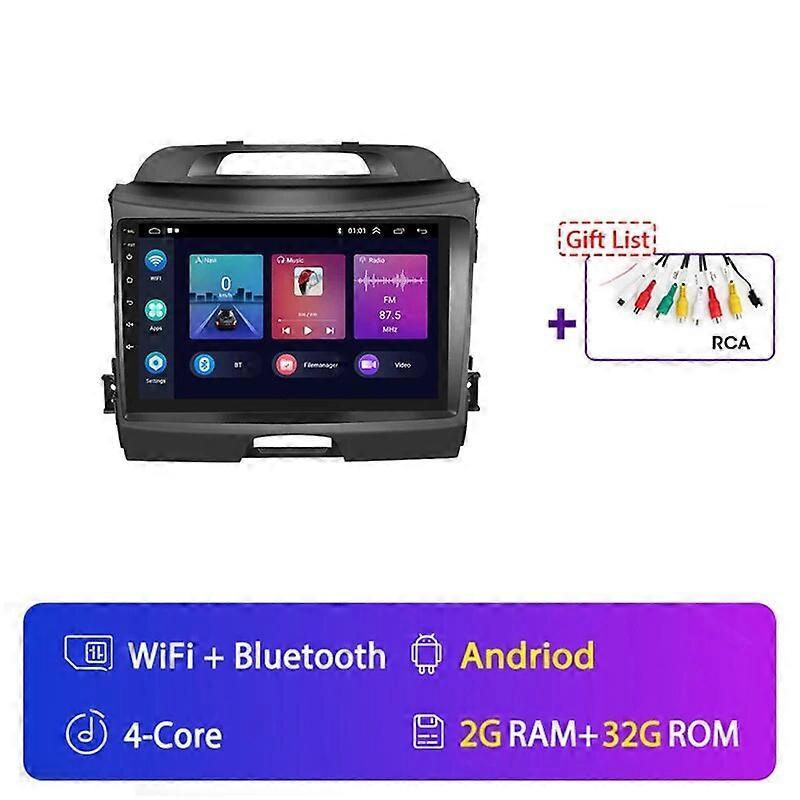 Redkid Android 12 For Kia Sportage 3 SL 2010 - 2016 Car Radio Multimedia Video Player Navigation No 2din 2 din dvd Carplay Navi WiFi 2G  32G