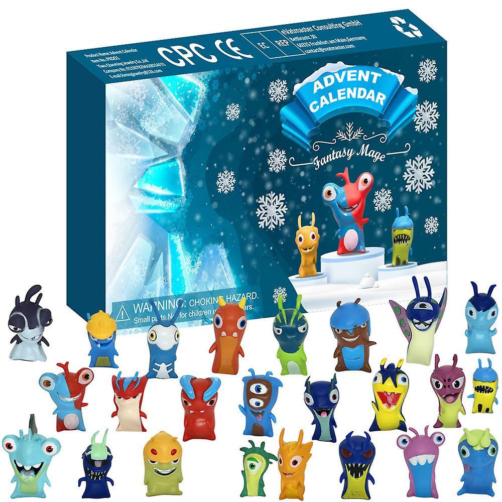 Bestdaily Christmas Advent Calendar 24 Days Countdown 2023 Slugterra Figures Toys Kids Surprise Gifts Ideal Blind Box