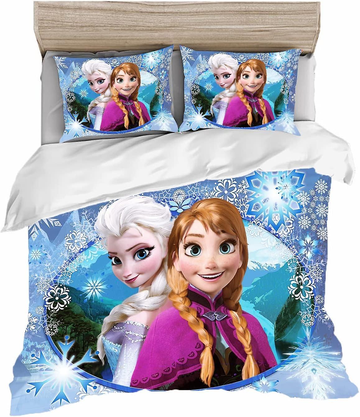 Kerota Frozen Elsa Children's Bedding Set Reversible Bedding Set - Cotton x Single135x200cm