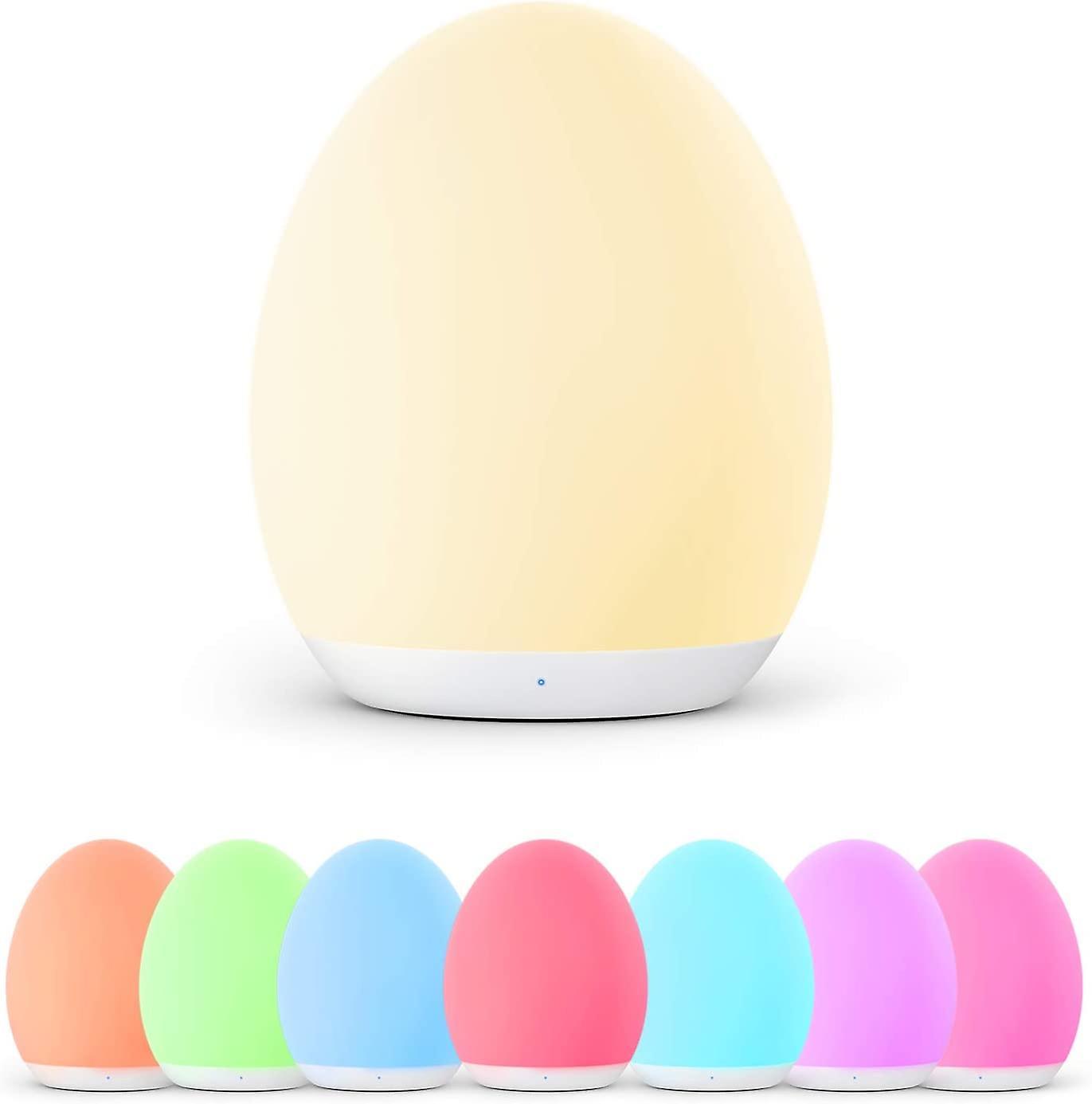 Woow VAVA LED Night Light for Children, Night Light Child USB Rechargeable Silicone Baby Sleep Aid, Touch Control, Dimmable, Color Changing Night L...