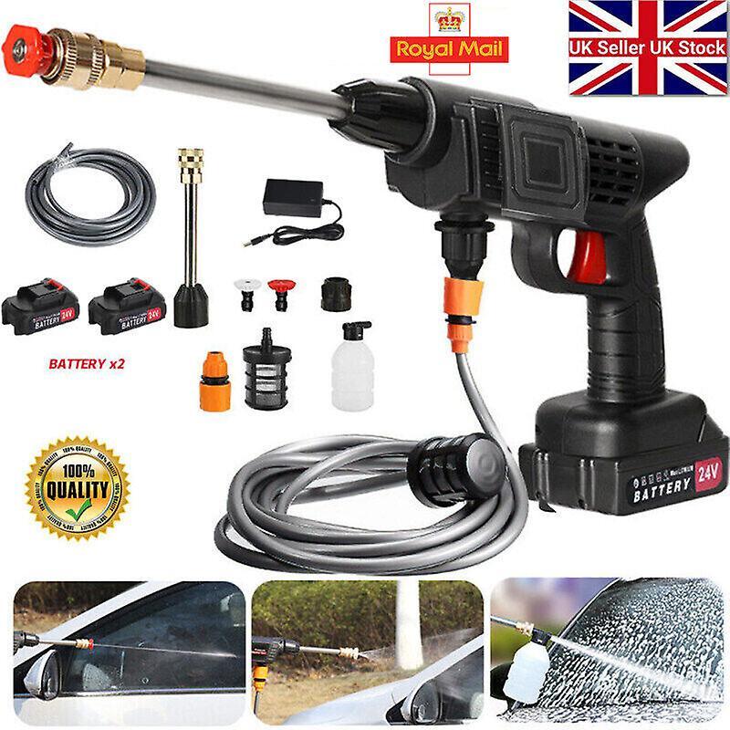 Bpjljr 2 Battery Portable Cordless Car High Pressure Washer Jet Water Wash Cleaner Gun