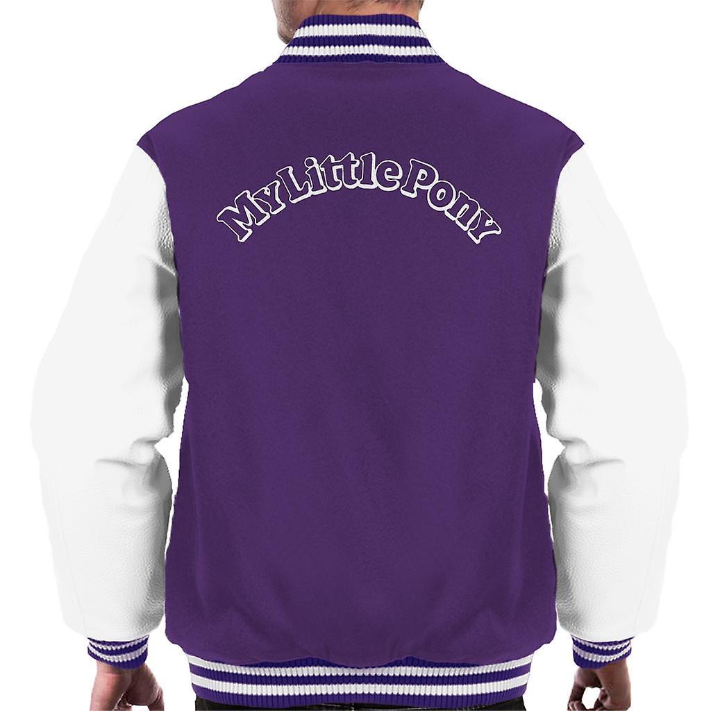 My Little Pony Arched Logo Men's Varsity Jacket Purple/White X-Large