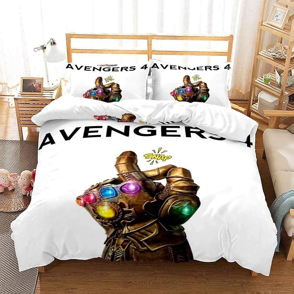 Kerota Thanos, Batman Duvet Cover for Teens Adults Bedding Set with 2 Pillowcases Duvet Cover with Zipper (Thanos) Single135x200cm