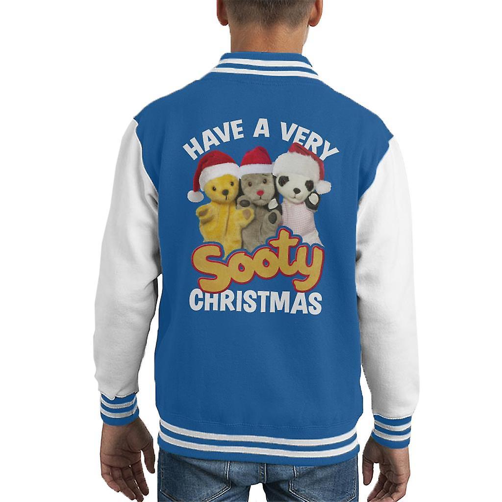 Sooty Christmas Have A Very Sooty Christmas Kid's Varsity Jacket Royal/White X-Large (12-13 yrs)