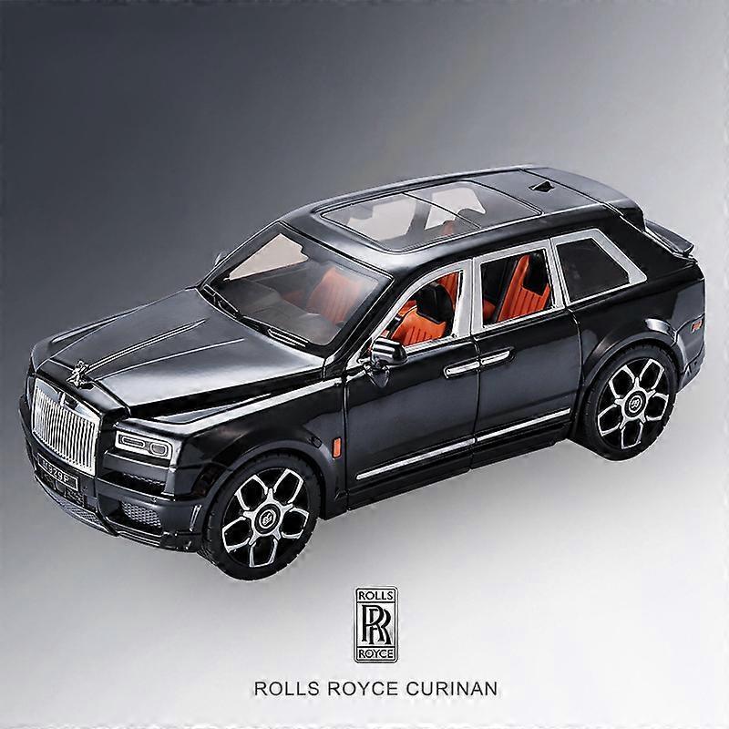 Toy Cars 1:20 Rolls Royce Cullinan SUV Alloy Car Model Sound and Light Simulation Car Decoration Collection Child Toy Gift Black