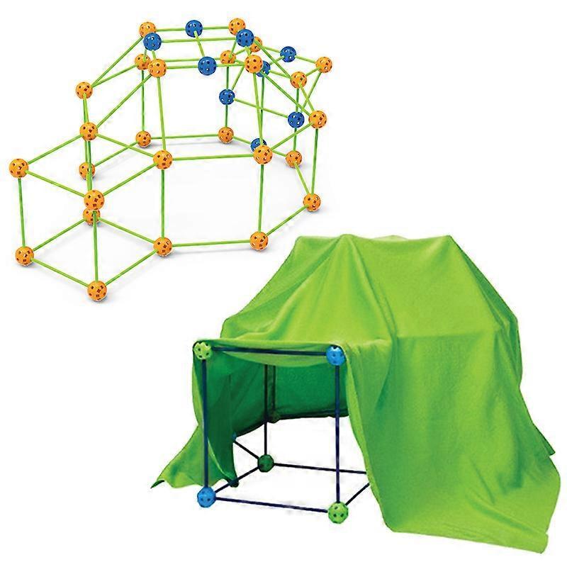 Denuotop Diy Children's Tent Toy,Tent Educational Toys, Diy Kids Construction Kit, Forts Construction Toys, Building Castle, Tent Building Set, Con...