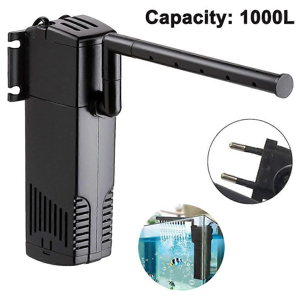 Wonderful Aquarium Internal Filter, Submersible Power Filter with Adjustable Waterflow, Aeration System with Sponge Filter for Fish Tanks 1000L