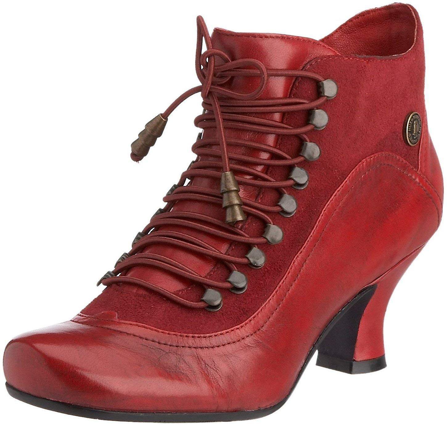 Hush Puppies Vivianna Red Leather Womens Ankle Boots 6 UK 39 EU 8 US