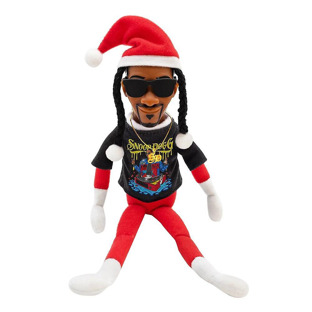 Waytogo Snoop Dogg Snoop On A Stoop Hip Hop Lovers Christmas Xmas Elf Doll,small Plush Toys Shelf Decoration Decors, Includes Accessories D