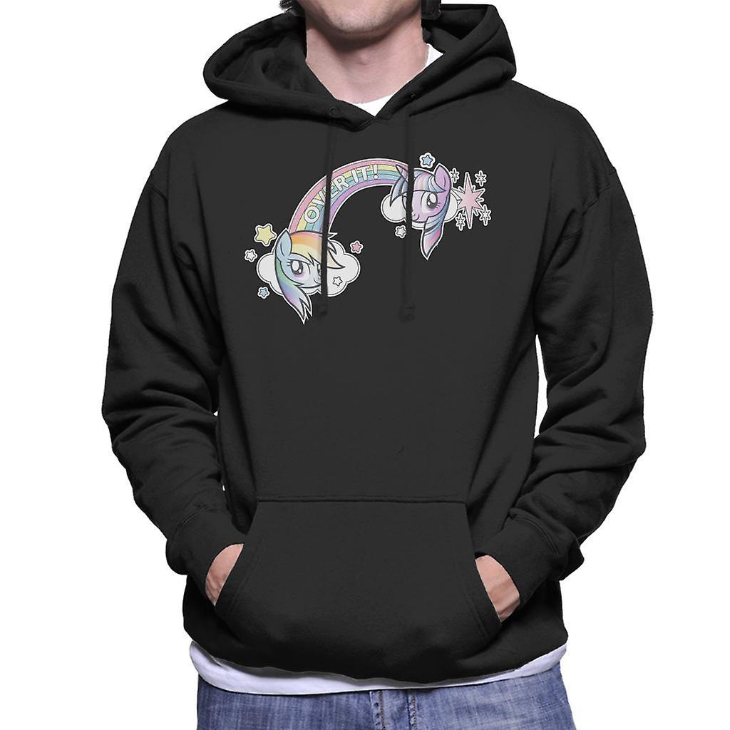 My Little Pony Rainbow Over It Men's Hooded Sweatshirt Black Medium