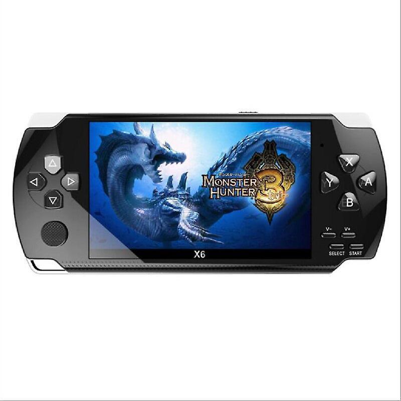 4.3-inch Screen Game Console For PSP Game Console Handheld Game Players 8G Built-in 10,000 Games Support 8/16/32/64/128 Bit Game Black