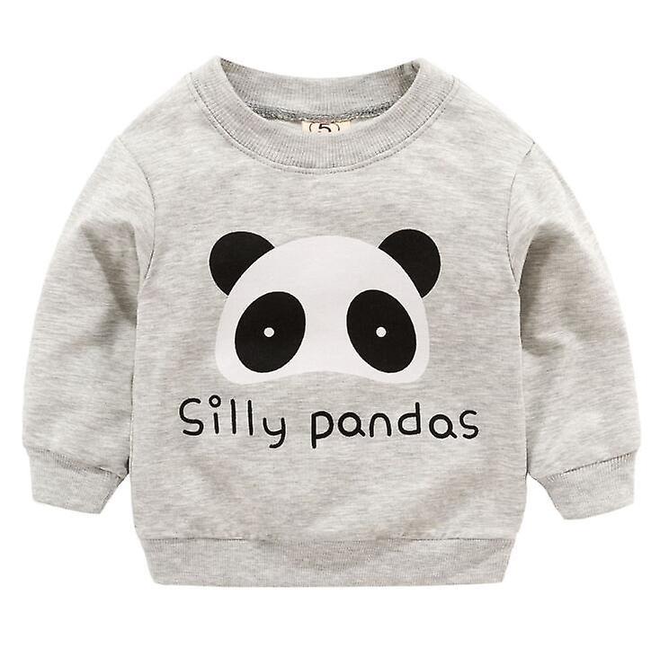 Slowmoose Baby Clothes Sweatshirts - Soft Cotton Top Cartoon Sweater, Spring Autumn 3T / Panda--gray