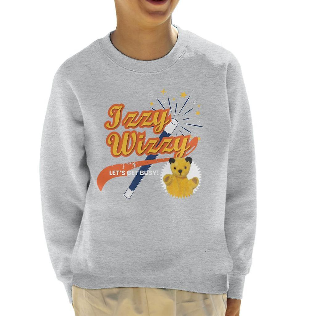 Sooty Magic Wand Izzy Wizzy Let's Get Busy Kid's Sweatshirt Heather Grey Medium (7-8 yrs)