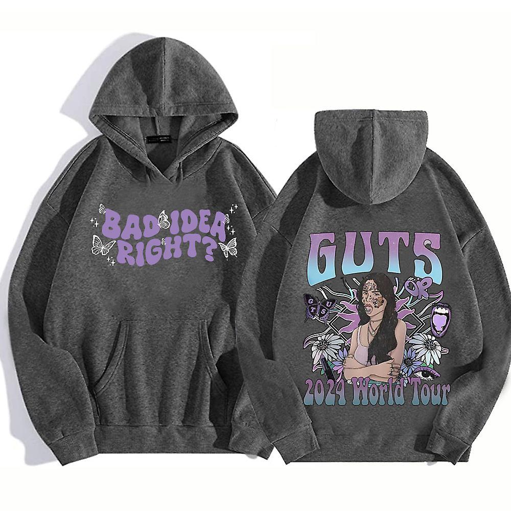 Guts Olivia World Tour Hoodie Olivia Rodrigo Hooded Sweatshirt SNNGV dark gray L