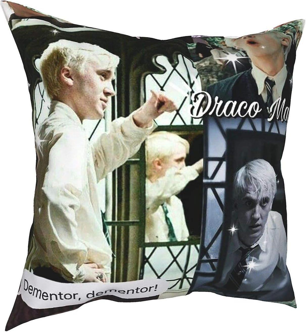 Kerota Draco-Malfoy Throw Pillow Pillowcase 12"X12" With Hidden Zipper Home Decor Decorative Throws Pillow Covers -pl2960 45x45cm