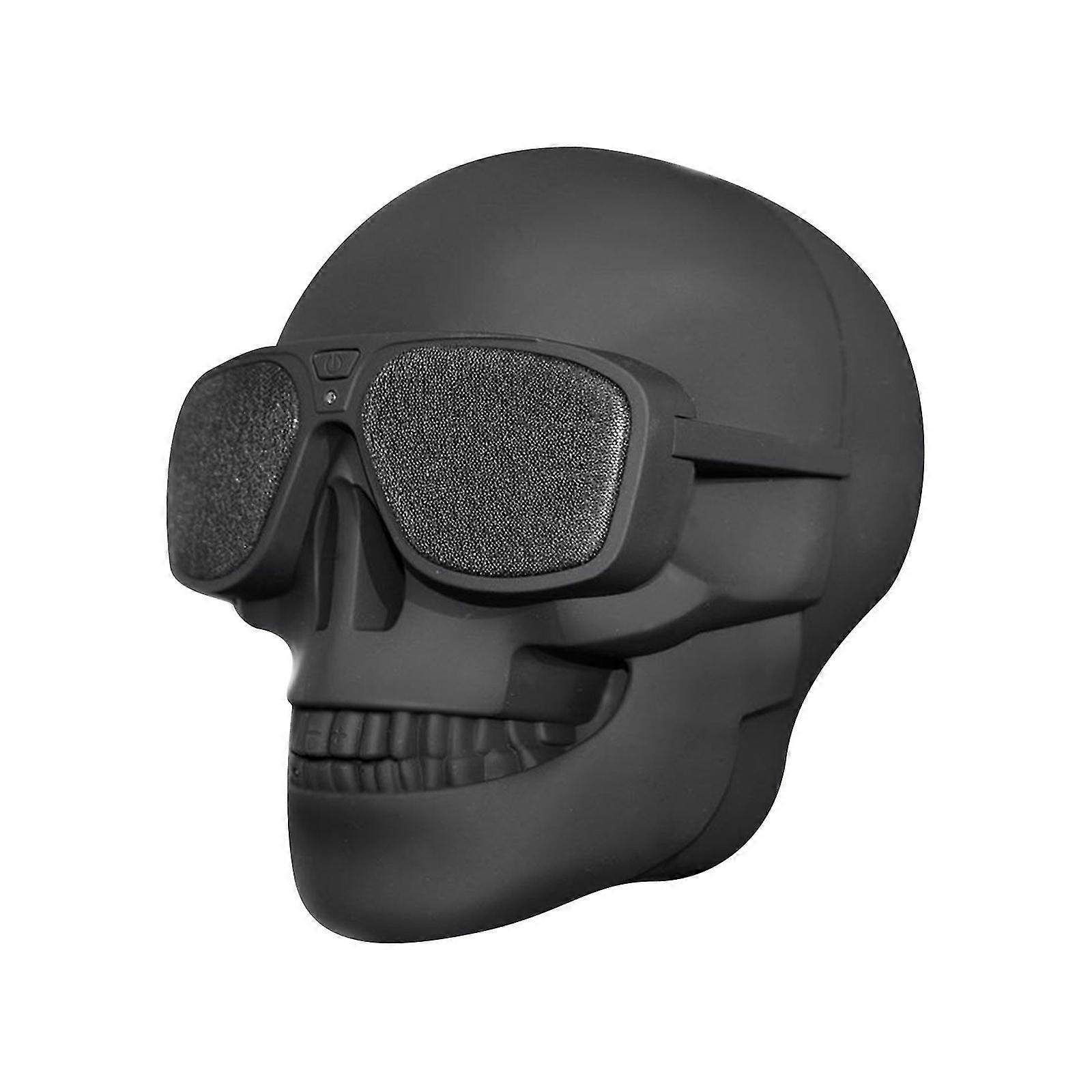 Changsha Liuzhou Electronic Commerce Portable Skeleton Skull Bluetooth Wireless Speaker Halloween Radio Speaker Gift Black