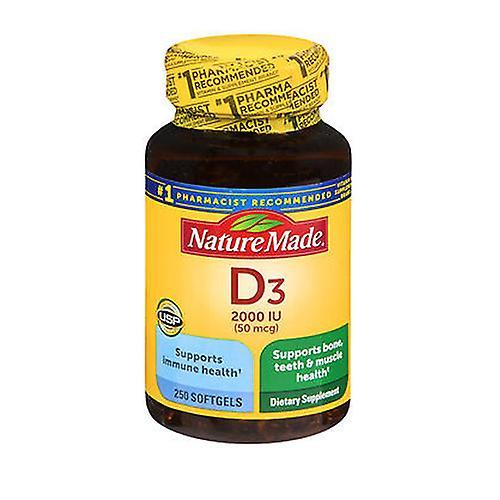 Nature Made Vitamin D3 Softgels,2000 IU ,250 Caps (Pack Of 1)