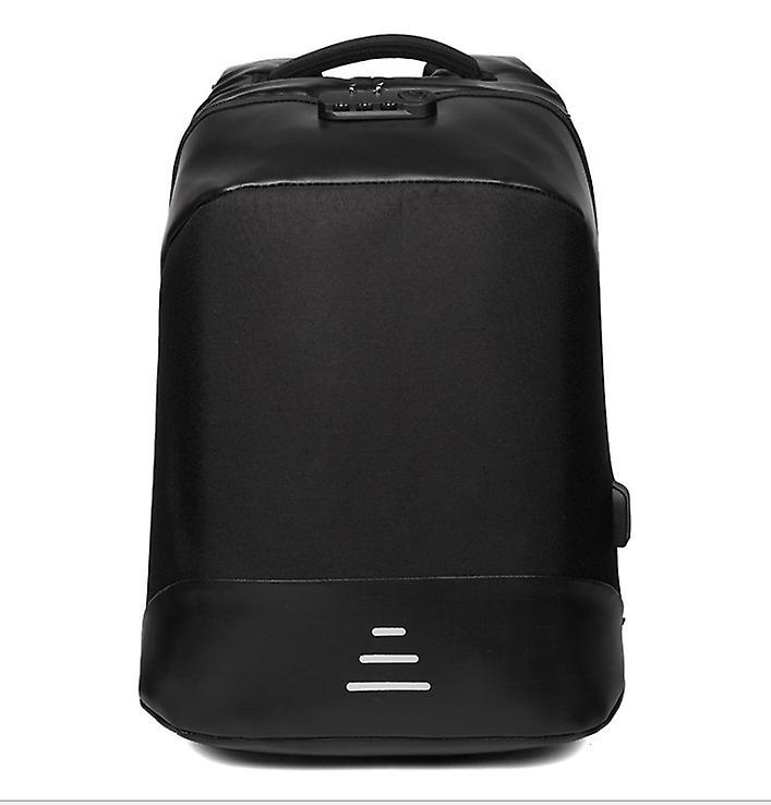 The Brands Market Men business casual large capacity password backpack Black