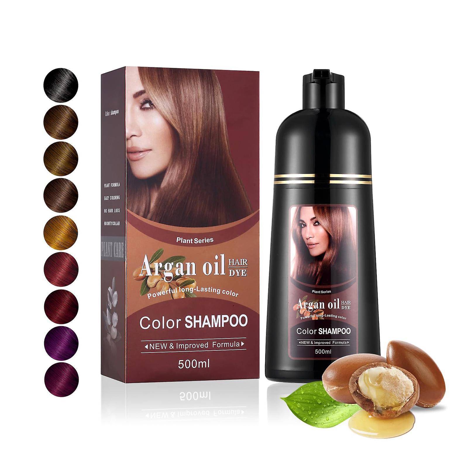 Elewelt Instant Color Hair Dye Shampoo 3 in 1, Hair Dye Colors Gray Hair Coverage, Argan Oil Red Hair Dye, Herbal Hair Coloring, Natural Hair Color...