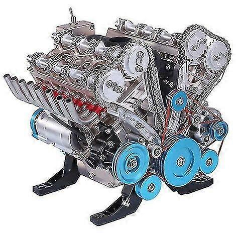 Lertenys Mini Inline Eight-Cylinder Engine Model Kit Adult Resin Ornament Toys, Eight Cylinders