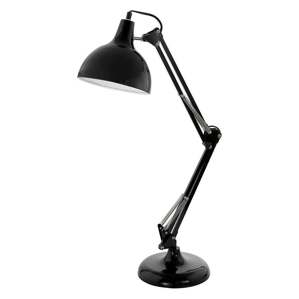 Eglo Lighting Borgillio 1 Light Adjustable Table Lamp Black, E27