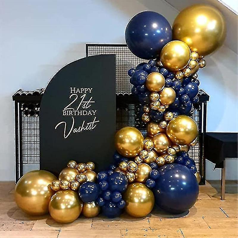 Yuntianzun Navy Blue And Gold Balloon Garland Kit,89pcs Balloons Arch Kit Party Supplies Decorations