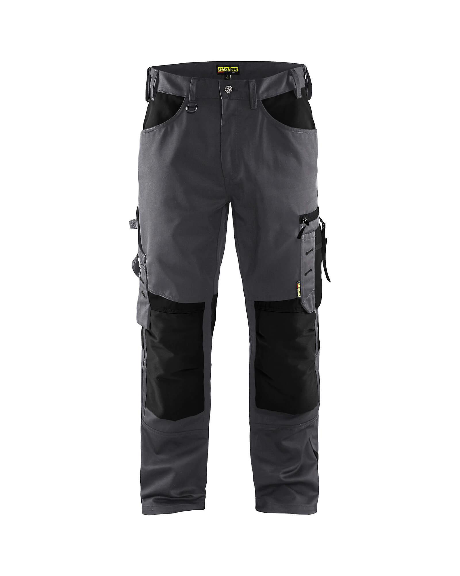 Blaklader 1556 craftsman work trousers - mens (15561860) - (colours 3 of 3) Mid grey/black