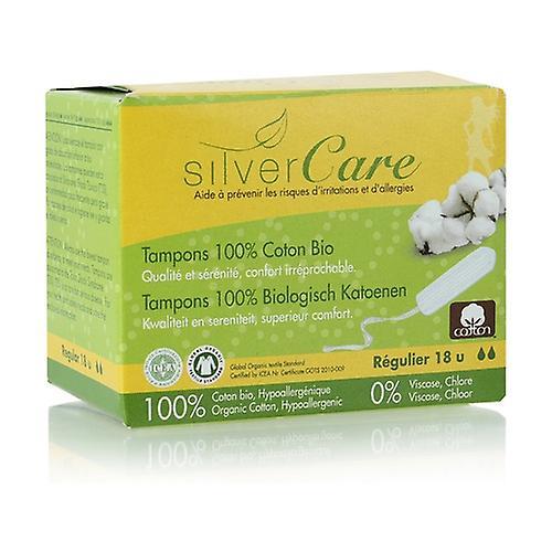 Silver Care Organic cotton pads - Regular without applicator 18 units