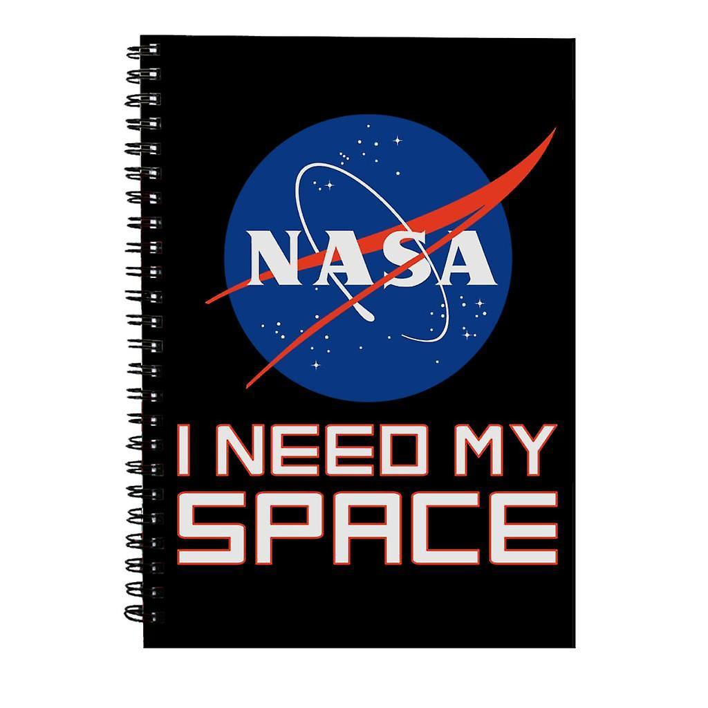 NASA I Need My Space Spiral Notebook Black 15 x 21 cm