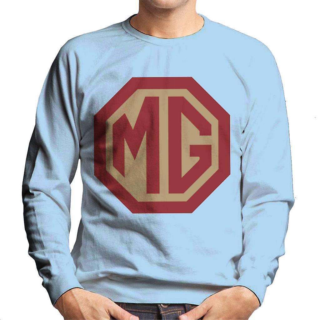 MG Red And Gold Logo British Motor Heritage Men's Sweatshirt Sky Blue X-Large