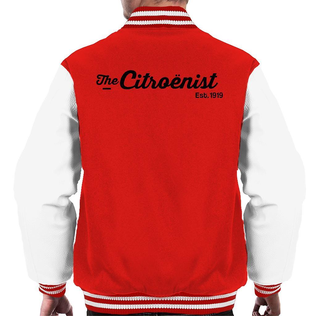 Citro�n Citroen The Citroenst Est 1919 Black Logo Men's Varsity Jacket Red/White Small