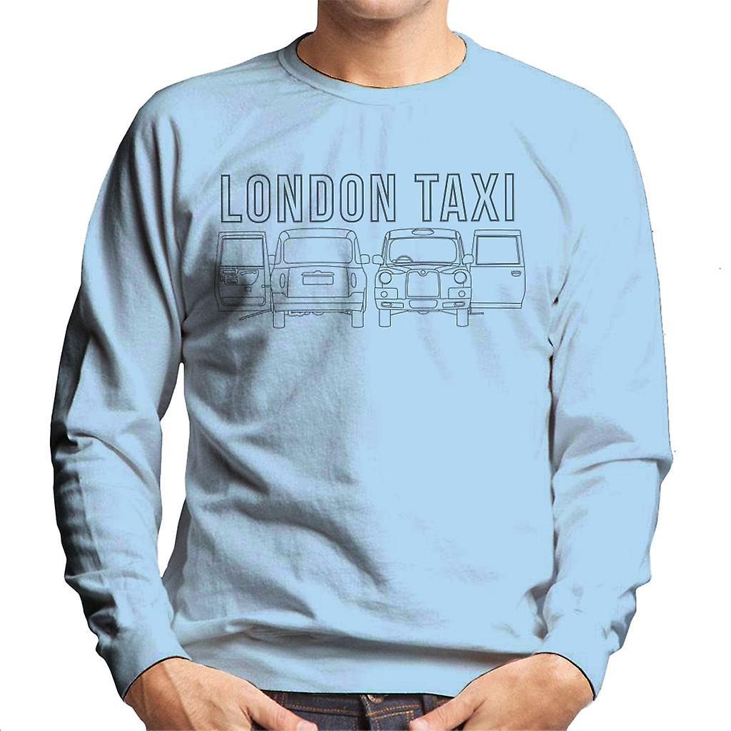 London Taxi Company TX4 Open Door Angles Men's Sweatshirt Sky Blue X-Large