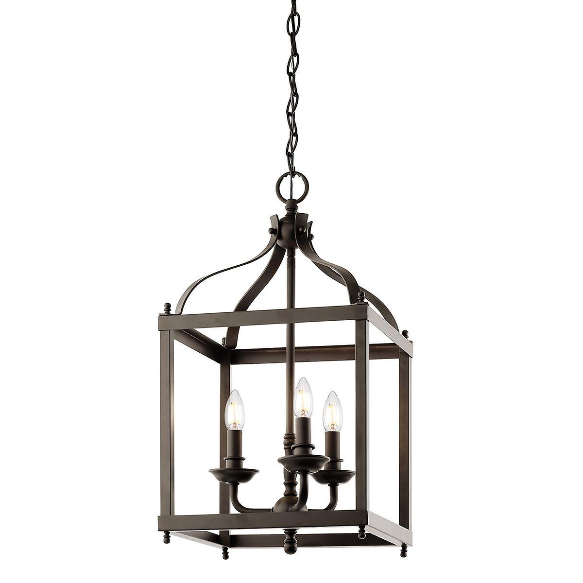 Elstead Lighting Larkin 3 Light Medium Ceiling Pendant Olde Bronze, E14