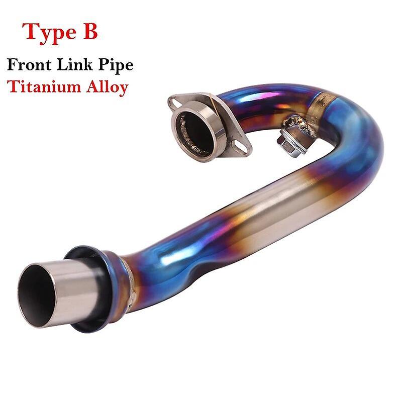 Jimonzi For DUKE KTM 125 250 390 RC390 2017 - 2020 Motorcycle Exhaust System Modified Titanium Alloy Front Mid Link Catalyst Delete Pipe Type B